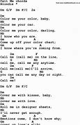 Image result for Call Me Lyrics Correct