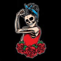 Image result for Rockabilly Skull Valentine