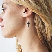 Image result for Cross Tatto Behind Ur Ear