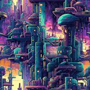 Image result for Futurist Pixel Art