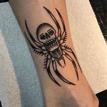 Image result for Old School Spider Tattoo