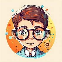 Image result for Ai Cartoon Boy with Glasses