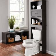 Image result for Brushed Nickel Over Toilet Space Saver