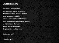 Image result for Autobio Poem