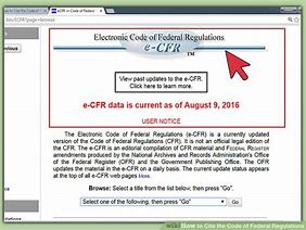 Image result for How to Cite Federal Regulations