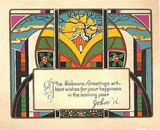 Image result for Art Deco Xmas Cards