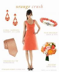 Image result for Orange Bridesmaid Dress