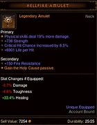 Image result for Hellfire Amulet Diablo 3