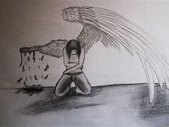 Image result for Broken Angel Wings Drawing