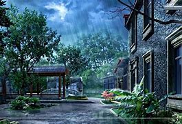 Image result for Rainy Day Back Yard