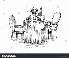 Image result for Sketch French Cafe Table