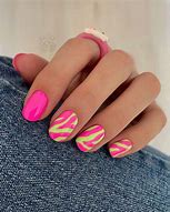 Image result for Hot Pink and Green Nails