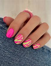 Image result for Pink Green Nails