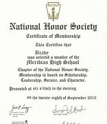 Image result for National Honor Society Certificate