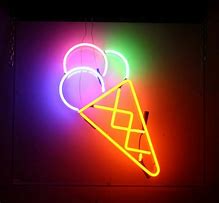 Image result for Ice Scream in Neon Writing