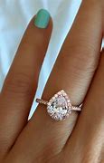 Image result for Pear-Shaped Engagement Rings with Gold Border