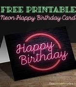 Image result for Neon Happy Birthday Card