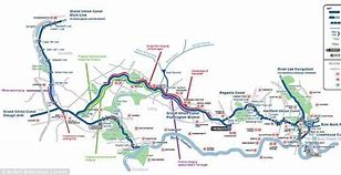 Image result for Grand Union Canal Route Map