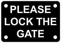 Image result for Lock Gate Sign