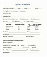 Image result for Free Sample Cake Order Form Template