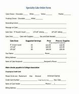 Image result for Cake Order Form Free Print