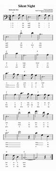 Image result for Silent Night Bass Clef Sheet Music