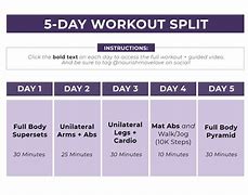 Image result for 5 Day Workout Routine