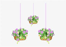 Image result for Hanging Flower Basket Clip Art