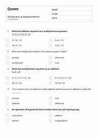 Image result for Repeated Addition Worksheets Grade 4