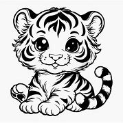 Image result for Baby Tiger Face Clip Art Outline