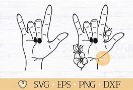 Image result for ASL I Love You Outline DXF