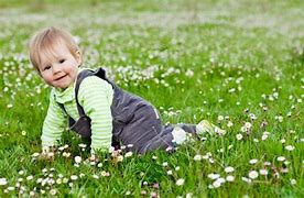 Image result for Cute Baby in Garden