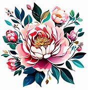 Image result for Peony Vector