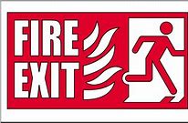 Image result for Fire Exit Sign Clip Art