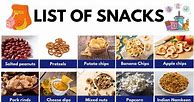 Image result for Snacks Items List