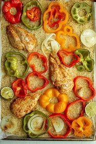 Image result for Sheet Pan Fajitas Recipe Chicken On Rice