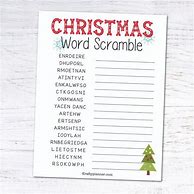 Image result for Xmas Word Scramble