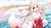 Image result for White Fox Anime Girl