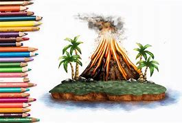 Image result for Costa Rica Volcano Drawing