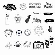 Image result for Cute Aesthetic Stickers Black and White