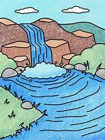 Image result for Drawing a Waterfall