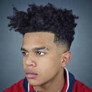 Image result for Taper Fade W Curly Hair Black Men