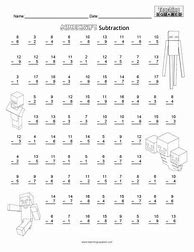 Image result for Minecraft Worksheets