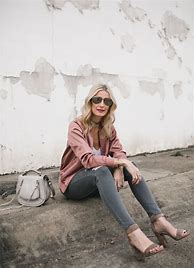 Image result for Pink Satin Bomber Jacket