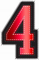 Image result for Red Number 4 Clip Art