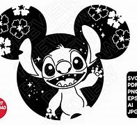 Image result for Disney Stitch Black and White