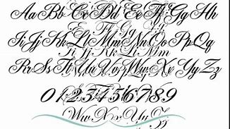 Image result for Tattoo Lettering Fonts Cursive