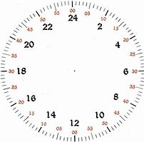 Image result for 24 Hour Clock Face Template