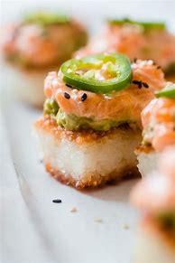 Image result for Crispy Rice Spicy Salmon