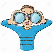 Image result for Looking with Binoculars Cartoon